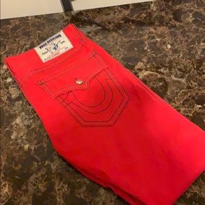 True religion pants blue stitching